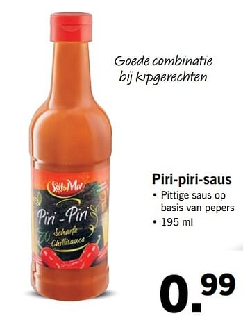 Aanbiedingen Piri-piri-saus - Sol &amp; Mar - Geldig van 07/08/2017 tot 13/08/2017 bij Lidl