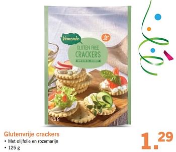 Aanbiedingen Glutenvrije crackers - Vemondo - Geldig van 07/08/2017 tot 13/08/2017 bij Lidl
