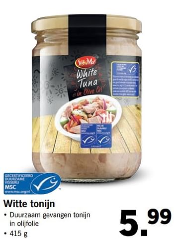Aanbiedingen Witte tonijn - Sol &amp; Mar - Geldig van 07/08/2017 tot 13/08/2017 bij Lidl