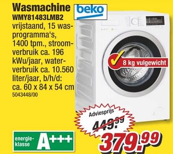 Aanbiedingen Beko wasmachine wmy81483lmb2 - Beko - Geldig van 07/08/2017 tot 13/08/2017 bij Poco