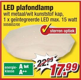 Aanbiedingen Led plafondlamp - Huismerk - Poco - Geldig van 07/08/2017 tot 13/08/2017 bij Poco