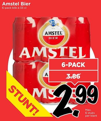 Aanbiedingen Amstel bier - Amstel - Geldig van 06/08/2017 tot 12/08/2017 bij Vomar