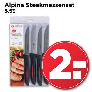 Aanbiedingen Alpina steakmessenset - Alpina - Geldig van 06/08/2017 tot 12/08/2017 bij Vomar