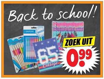 Aanbiedingen Back to school - Huismerk - Dirk - Geldig van 06/08/2017 tot 12/08/2017 bij Lekker Doen