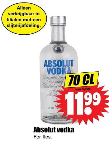 Aanbiedingen Absolut vodka - Absolut - Geldig van 06/08/2017 tot 12/08/2017 bij Lekker Doen
