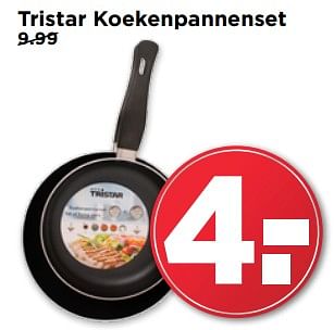 Aanbiedingen Tristar koekenpannenset - Tristar - Geldig van 06/08/2017 tot 12/08/2017 bij Vomar