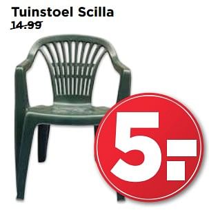 Aanbiedingen Tuinstoel scilla - Huismerk Vomar - Geldig van 06/08/2017 tot 12/08/2017 bij Vomar