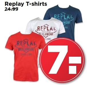 Aanbiedingen Replay t-shirts - Replay - Geldig van 06/08/2017 tot 12/08/2017 bij Vomar