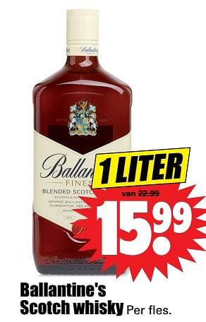 Aanbiedingen Ballantine`s scotch whisky p - Ballantine's - Geldig van 06/08/2017 tot 12/08/2017 bij Lekker Doen