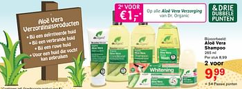 Aanbiedingen Aloë vera shampoo - Dr. Organic - Geldig van 07/08/2017 tot 27/08/2017 bij Holland & Barrett