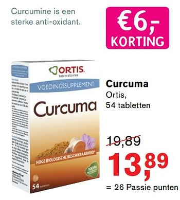 Aanbiedingen Curcuma ortis - Ortis - Geldig van 07/08/2017 tot 27/08/2017 bij Holland & Barrett