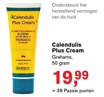 Aanbiedingen Calendulis plus cream grahams - Grahams - Geldig van 07/08/2017 tot 27/08/2017 bij Holland & Barrett