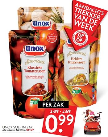 Aanbiedingen Unox soep in zak - Unox - Geldig van 06/08/2017 tot 12/08/2017 bij Deka Markt