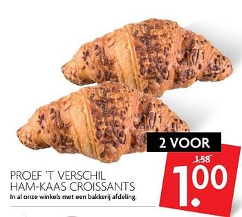 Aanbiedingen Proef `t verschil ham-kaas croissants - Huismerk - Deka Markt - Geldig van 06/08/2017 tot 12/08/2017 bij Deka Markt