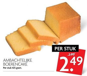 Aanbiedingen Ambachtelijke boerencake - Huismerk - Deka Markt - Geldig van 06/08/2017 tot 12/08/2017 bij Deka Markt