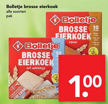 Aanbiedingen Bolletje brosse eierkoek - Bolletje - Geldig van 06/08/2017 tot 19/08/2017 bij Deen Supermarkten