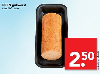 Aanbiedingen Deen grillworst - Huismerk deen supermarkt - Geldig van 06/08/2017 tot 19/08/2017 bij Deen Supermarkten