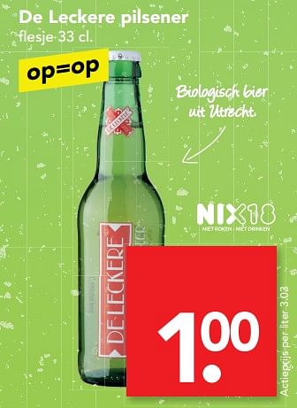 Aanbiedingen De leckere pilsener - De Leckere  - Geldig van 06/08/2017 tot 19/08/2017 bij Deen Supermarkten