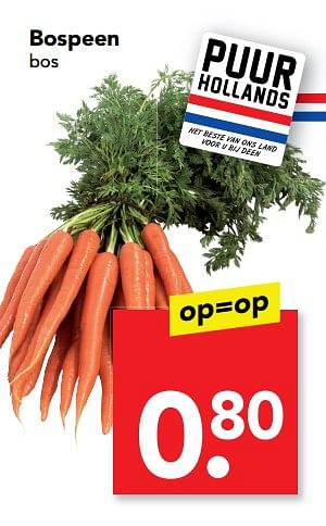 Aanbiedingen Bospeen - Huismerk deen supermarkt - Geldig van 06/08/2017 tot 19/08/2017 bij Deen Supermarkten