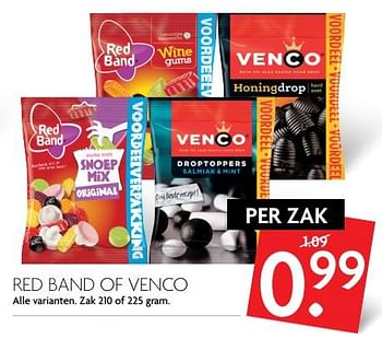 Aanbiedingen Red band of venco - Red band - Geldig van 06/08/2017 tot 12/08/2017 bij Deka Markt