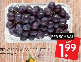 Aanbiedingen Pitloze blauwe druiven - Huismerk - Deka Markt - Geldig van 06/08/2017 tot 12/08/2017 bij Deka Markt