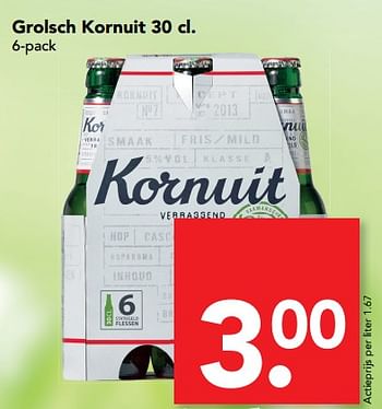 Aanbiedingen Grolsch kornuit - Grolsch - Geldig van 06/08/2017 tot 19/08/2017 bij Deen Supermarkten