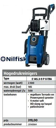 Aanbiedingen Nilfisk hogedrukreinigers e 145.3-9 p x-tra - Nilfisk - Geldig van 07/08/2017 tot 28/08/2017 bij Bauhaus