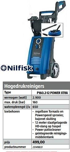 Aanbiedingen Nilfisk hogedrukreinigers type p160.2-12 power xtra - Nilfisk - Geldig van 07/08/2017 tot 28/08/2017 bij Bauhaus