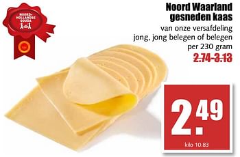 Aanbiedingen Noord waarland gesneden kaas - Huismerk - MCD Supermarkten - Geldig van 07/08/2017 tot 12/08/2017 bij MCD Supermarkten