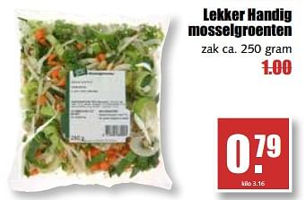 Aanbiedingen Lekker handig mosselgroenten - Huismerk - MCD Supermarkten - Geldig van 07/08/2017 tot 12/08/2017 bij MCD Supermarkten