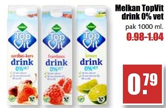 Aanbiedingen Melkan topvit drink 0% vet - Melkan - Geldig van 07/08/2017 tot 12/08/2017 bij MCD Supermarkten