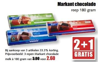 Aanbiedingen Markant chocolade - Markant - Geldig van 07/08/2017 tot 12/08/2017 bij MCD Supermarkten