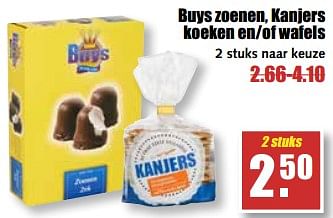 Aanbiedingen Buys zoenen, kanjers koeken en-of wafels - Huismerk - MCD Supermarkten - Geldig van 07/08/2017 tot 12/08/2017 bij MCD Supermarkten