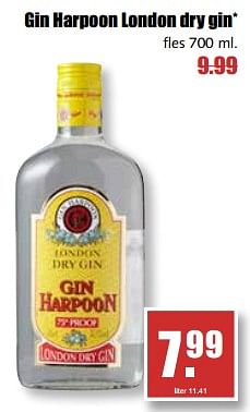 Aanbiedingen Gin harpoon london dry gin - Harpoon - Geldig van 07/08/2017 tot 12/08/2017 bij MCD Supermarkten
