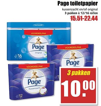 Aanbiedingen Page toiletpapier - Page - Geldig van 07/08/2017 tot 12/08/2017 bij MCD Supermarkten
