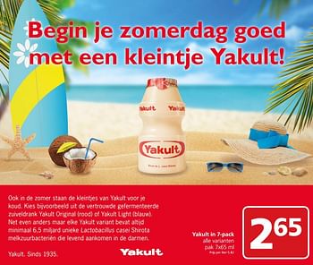 Aanbiedingen Yakult - Yakult - Geldig van 07/08/2017 tot 13/08/2017 bij Jan Linders