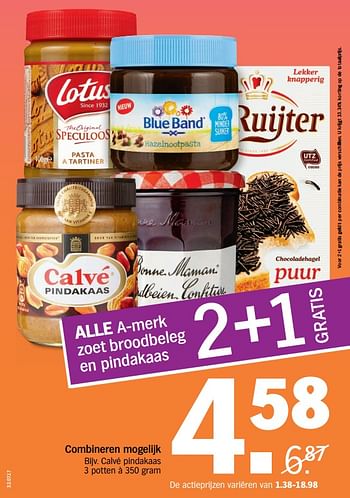 Aanbiedingen Alle a-merk zoet broodbeleg en pindakaas - Huismerk - Albert Heijn - Geldig van 07/08/2017 tot 13/08/2017 bij Albert Heijn