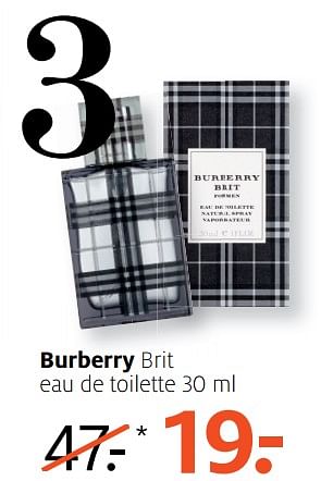 Aanbiedingen Burberry brit eau de toilette - Burberry Brit - Geldig van 07/08/2017 tot 13/08/2017 bij Etos