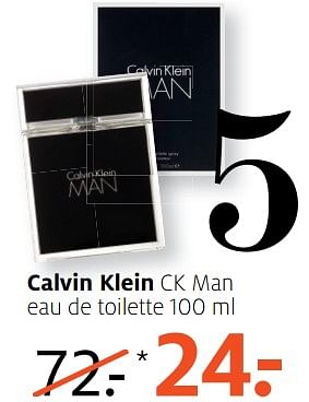 Aanbiedingen Calvin klein ck man eau de toilette - Calvin Klein - Geldig van 07/08/2017 tot 13/08/2017 bij Etos