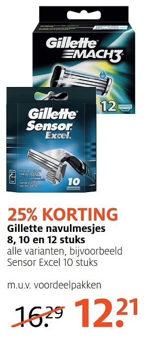 Aanbiedingen Gillette navulmesjes - Gillette - Geldig van 07/08/2017 tot 13/08/2017 bij Etos