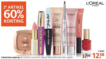 Aanbiedingen L`oréal paris make-up - L'Oreal Paris - Geldig van 07/08/2017 tot 13/08/2017 bij Etos