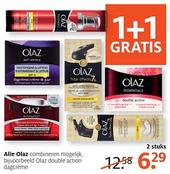 Aanbiedingen Olaz double action dagcrème - Olaz - Geldig van 07/08/2017 tot 13/08/2017 bij Etos