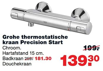 Aanbiedingen Grohe thermostatische kraan precision start douchekraan - Grohe - Geldig van 07/08/2017 tot 13/08/2017 bij Praxis