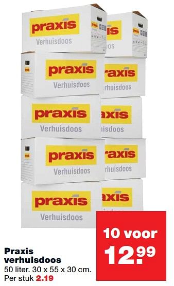 Aanbiedingen Praxis verhuisdoos - Huismerk - Praxis - Geldig van 07/08/2017 tot 13/08/2017 bij Praxis