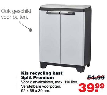 Aanbiedingen Kis recycling kast split premium - Kis - Geldig van 07/08/2017 tot 13/08/2017 bij Praxis