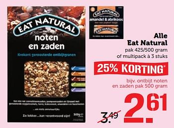 Aanbiedingen Alle eat natural - Eat Natural - Geldig van 07/08/2017 tot 13/08/2017 bij Coop