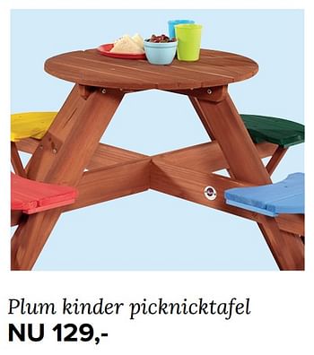 Aanbiedingen Plum kinder picknicktafel - Huismerk - Kijkshop - Geldig van 07/08/2017 tot 13/08/2017 bij Kijkshop
