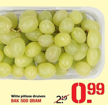 Aanbiedingen Witte pitloze druiven - Huismerk - Coop - Geldig van 07/08/2017 tot 13/08/2017 bij Coop