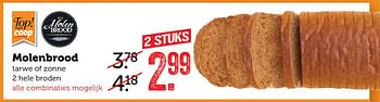 Aanbiedingen Molenbrood tarwe of zonne - Molenbrood - Geldig van 07/08/2017 tot 13/08/2017 bij Coop