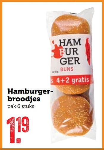 Aanbiedingen Hamburgerbroodjes - Huismerk - Coop - Geldig van 07/08/2017 tot 13/08/2017 bij Coop